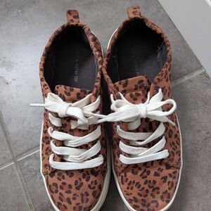Leopard Print Sneakers with White Laces